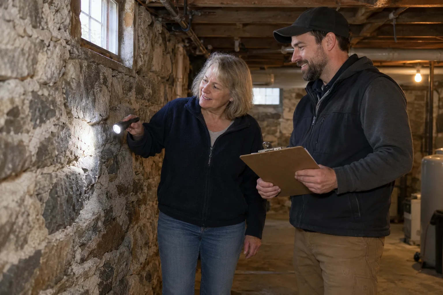 Mold remediation provider inspecting a home in Haverhill